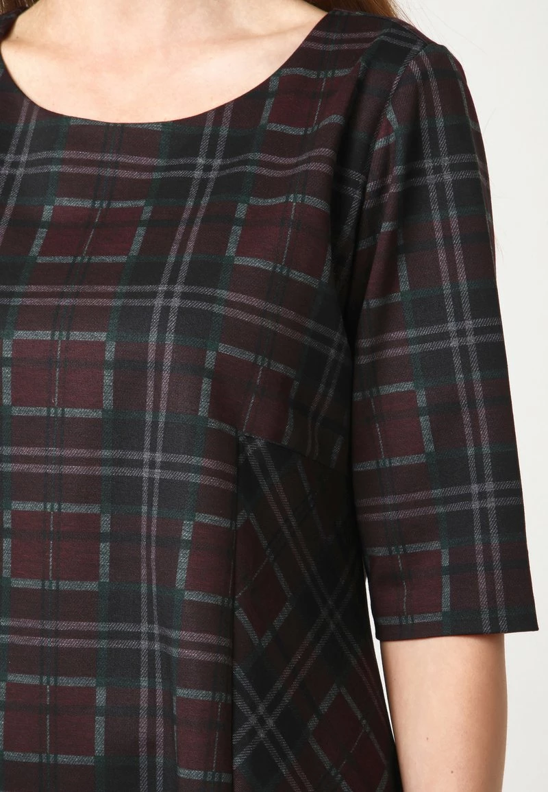 Vendita lampo π Madam-T Donna ASIDA - Vestito Di Maglina - Weinrot, Grün π - immagine 7