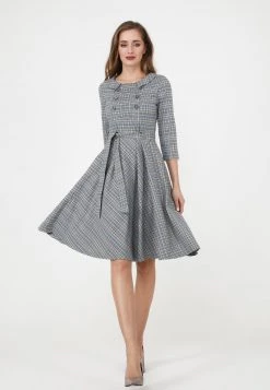 Vendita lampo π Madam-T Donna VESTA - Vestito Estivo - Grau Gelb π