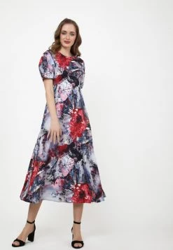 Presa β€οΈ Madam-T Donna MENOLA - Vestito Estivo - Dunkelgrau, Burgund β