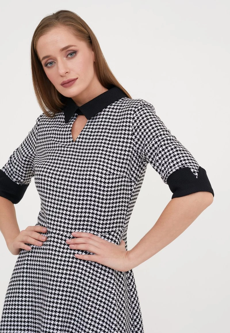 Presa π Madam-T Donna LUFINA - Vestito Estivo - White/black 𧨠- immagine 7