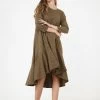 Buono 🛒 Madam-T Donna Vestito Estivo - Khaki 🎁