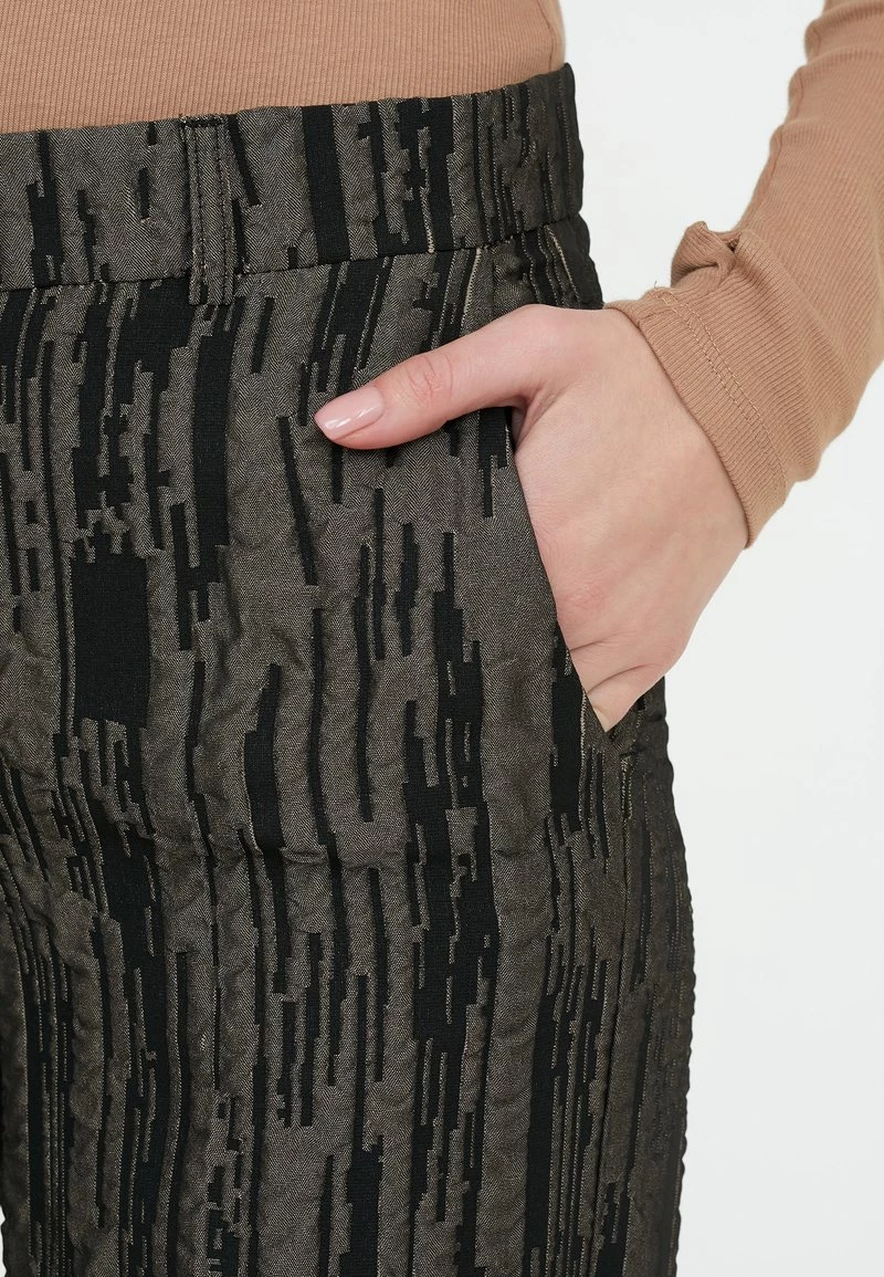 Vendita all'ingrosso π Madam-T Donna ROZALIA - Pantaloni - Black/khaki π - immagine 4