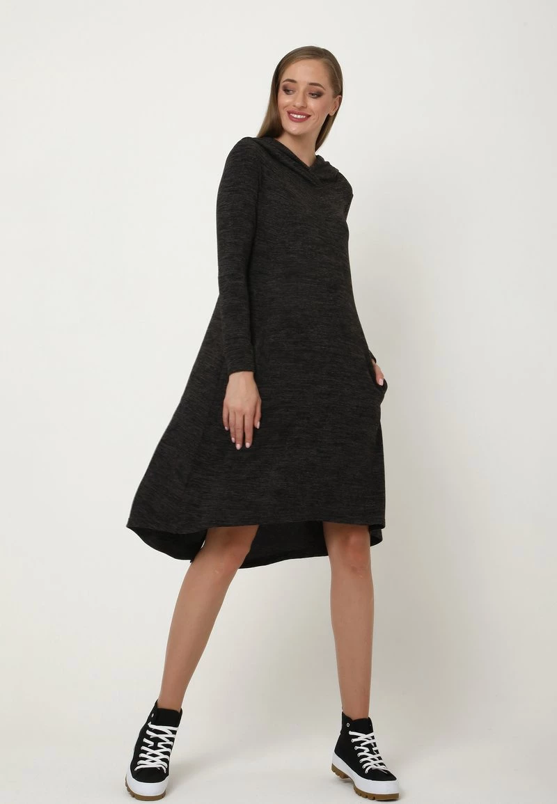 Nuovo di zecca π Madam-T Donna Abito In Maglia - Schwarz βοΈ - immagine 4