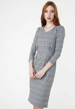 Nuovo di zecca 🔥 Madam-T Donna Tubino - Grau Gelb 🎉