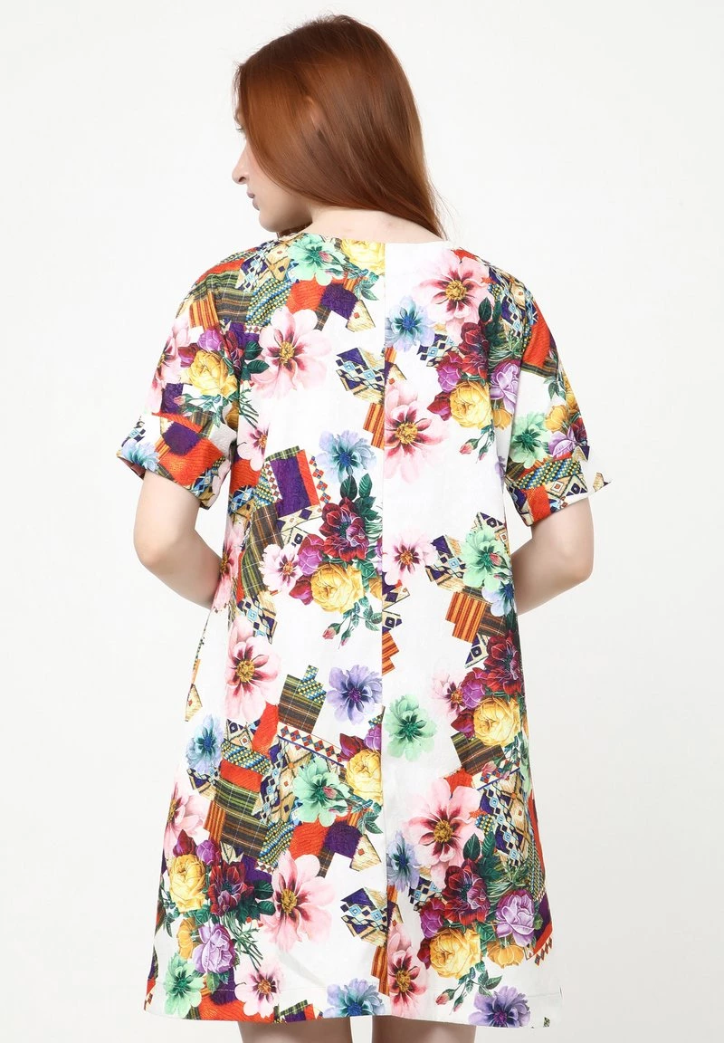 Bilancio π Madam-T Donna LAURA - Vestito Estivo - Beige, Lila π - immagine 3