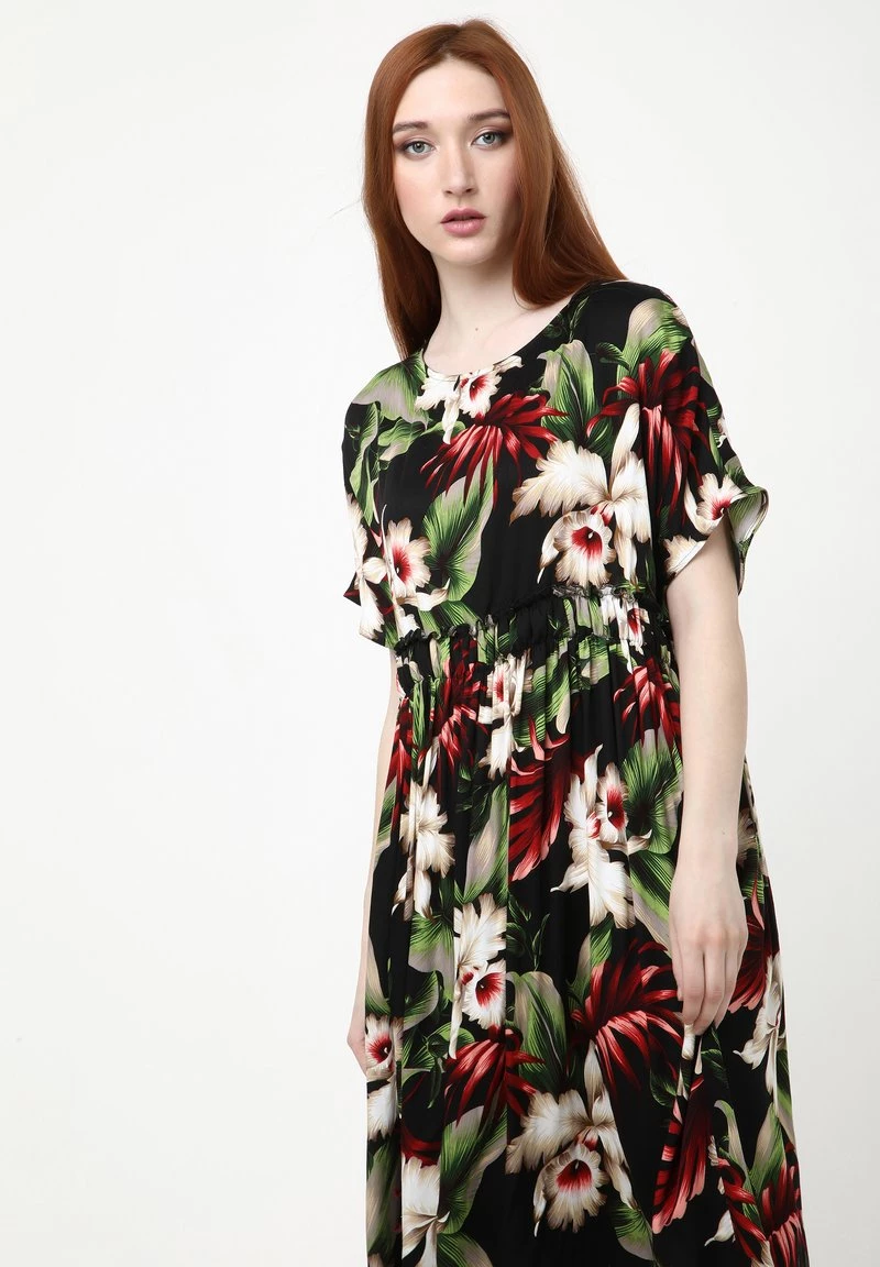 Nuovo di zecca π― Madam-T Donna OFELIA - Vestito Estivo - Schwarz Grün π - immagine 4