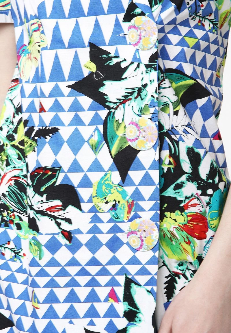 Nuovo π― Madam-T Donna ELMA - Abito A Camicia - Weiß, Kornblumenblau βοΈ - immagine 5