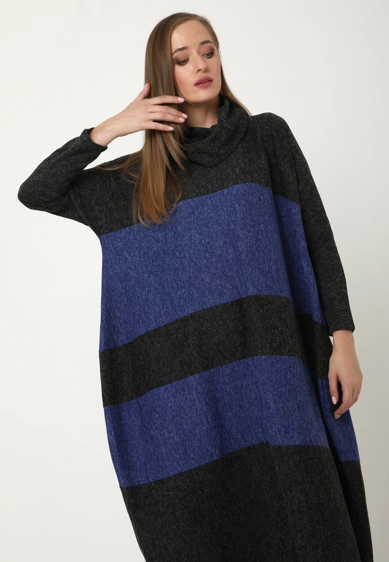 Buono π Madam-T Donna Abito In Maglia - Schwarz Indigo π - immagine 3