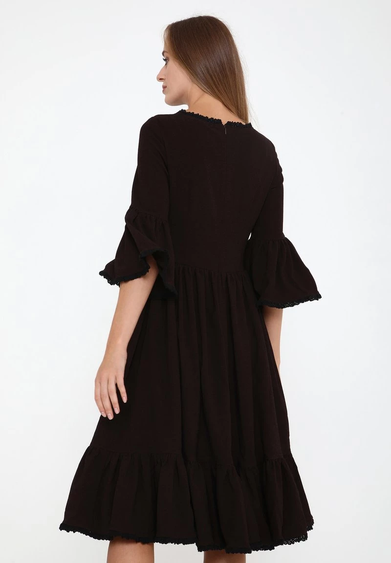 Miglior prezzo βοΈ Madam-T Donna CHIARA - Abito A Camicia - Braun π - immagine 3