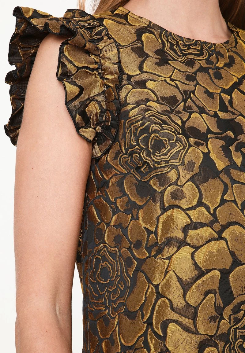 Nuovo π Madam-T Donna GRETA - Vestito Estivo - Schwarz, Senf βοΈ - immagine 6