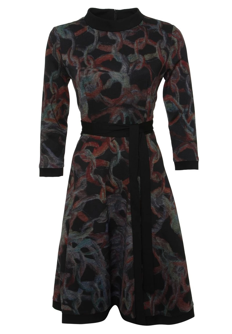 Sconto π Madam-T Donna SAMBRA - Vestito Di Maglina - Schwarz Grün π - immagine 8