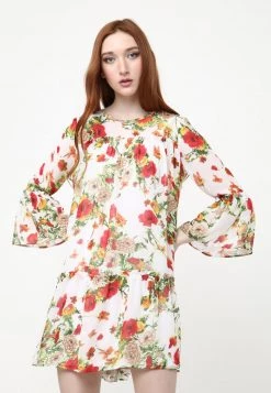 A buon mercato π Madam-T Donna EDEMIA - Vestito Estivo - Weiß/rot π