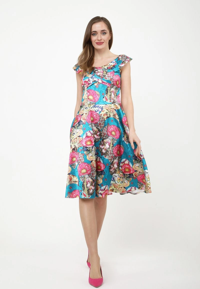 Offerte π Madam-T Donna LAGUNA - Vestito Estivo - Aqua/rosa 𧨠- immagine 2