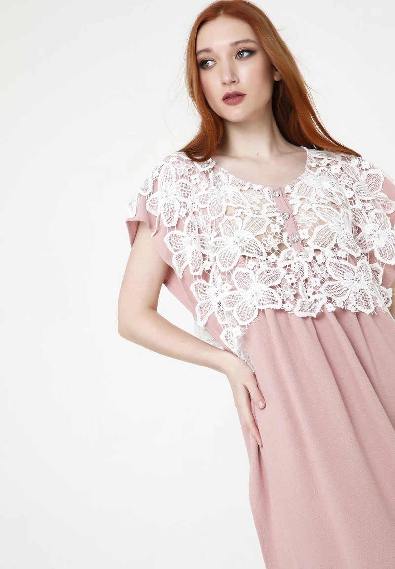 Miglior offerta π₯° Madam-T Donna SOMMER VEGNA - Vestito Estivo - Rosa π - immagine 4