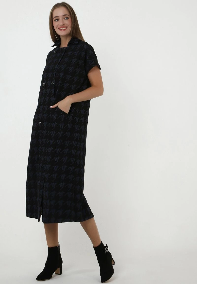 Bilancio π Madam-T Donna ITELIA - Vestito Di Maglina - Schwarz Blau π - immagine 8