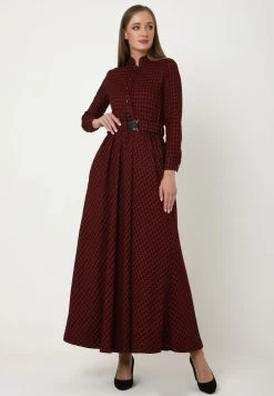 Nuovo 𧨠Madam-T Donna ALLTAGS EVELINA - Vestito Lungo - Kastanienbraun π