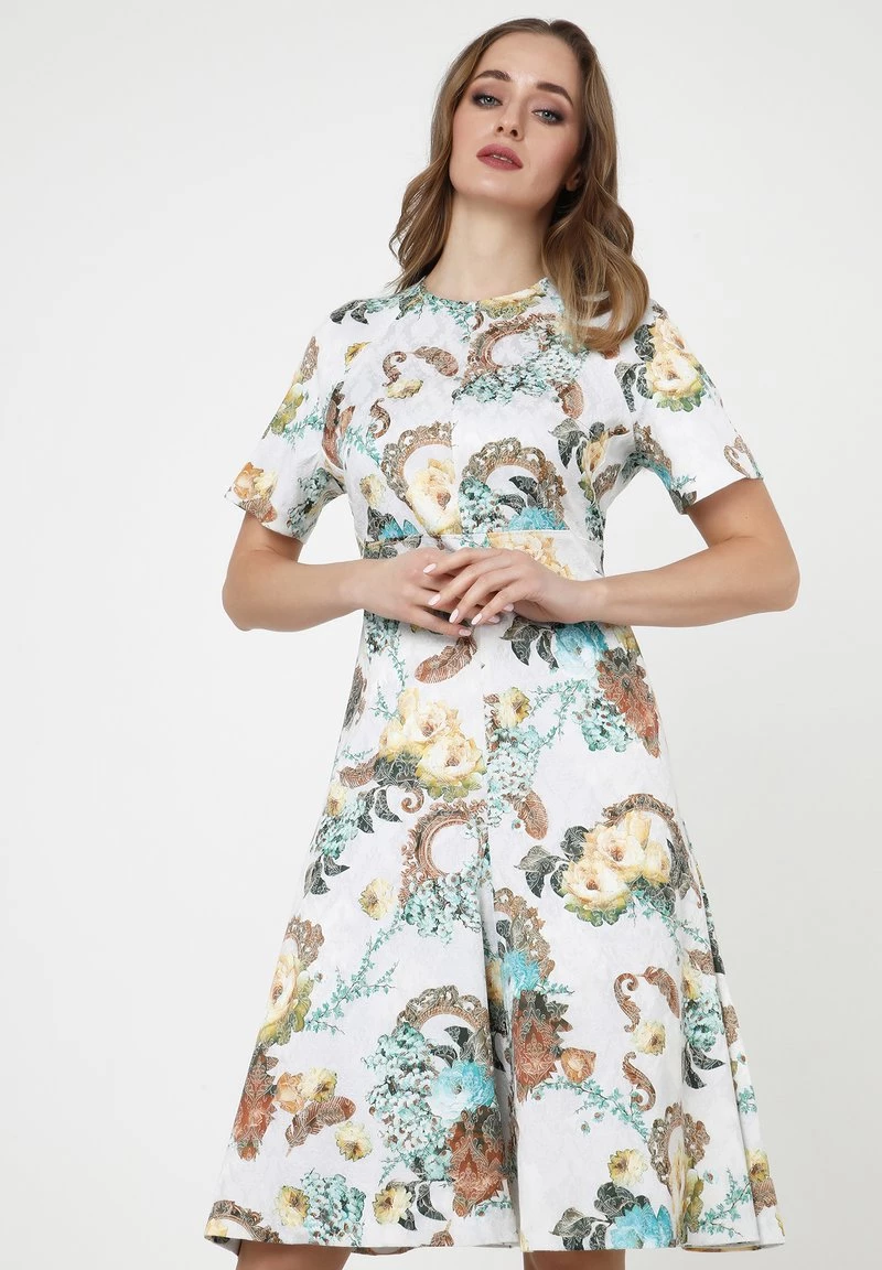 Il più economico ❤️ Madam-T Donna Vestito Estivo - Milchig, Hellbraun 👏 - immagine 5