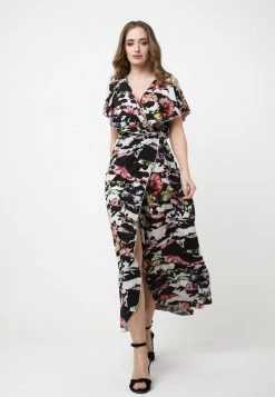 Acquistare 🛒 Madam-T Donna Vestito Lungo - Schwarz Weiß 🔔