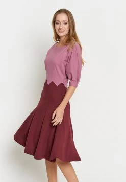 Miglior prezzo 🥰 Madam-T Donna ERGO - Vestito Di Maglina - Rosa, Weinrot 😀