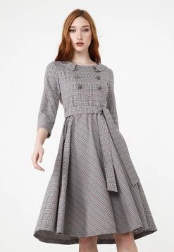 Vendita lampo π Madam-T Donna VESTA - Vestito Estivo - Grau,/rosa π―