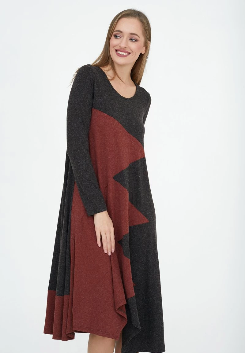 Miglior offerta π Madam-T Donna AGNIA - Abito In Maglia - Brantn/tera Orkotta π - immagine 5