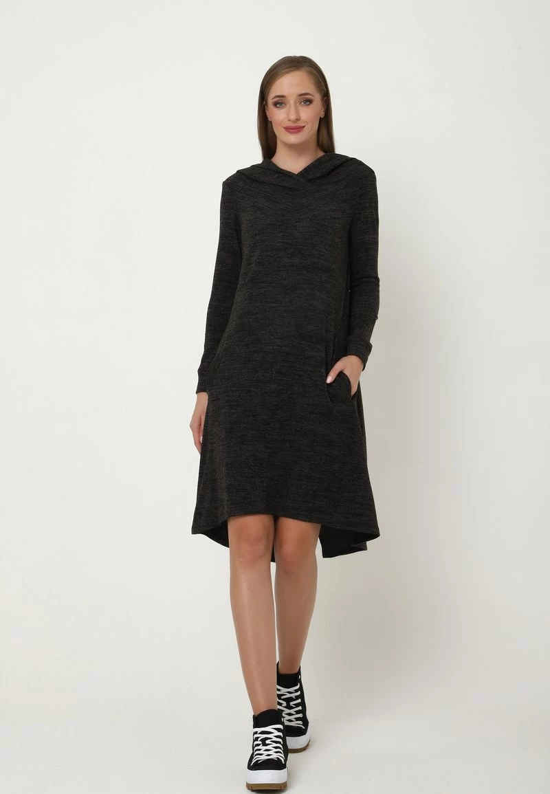 Nuovo di zecca π Madam-T Donna Abito In Maglia - Schwarz βοΈ - immagine 2