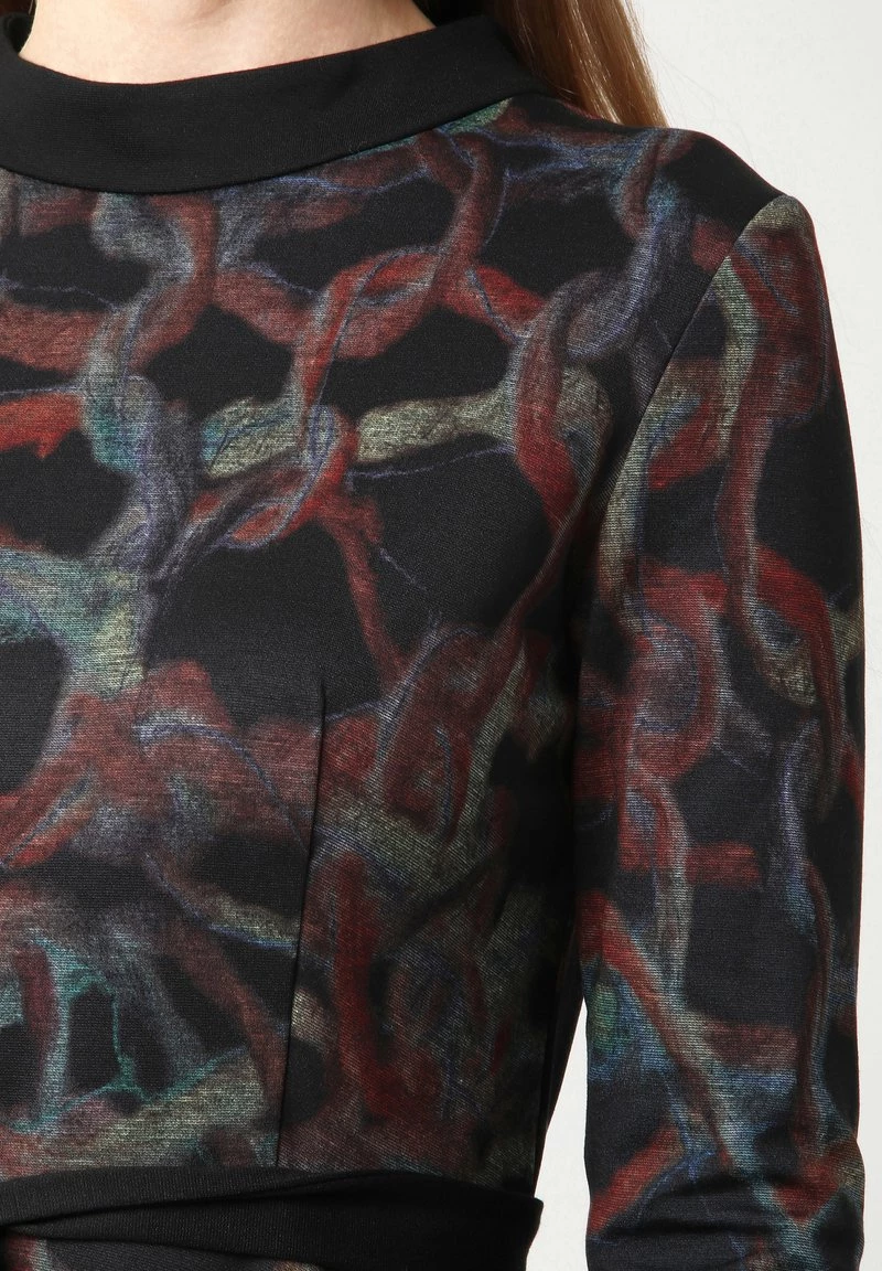 Sconto π Madam-T Donna SAMBRA - Vestito Di Maglina - Schwarz Grün π - immagine 4