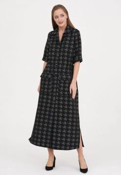 Offerte 😀 Madam-T Donna ORSOLA - Abito A Camicia - Schwarz/weiß 🔥