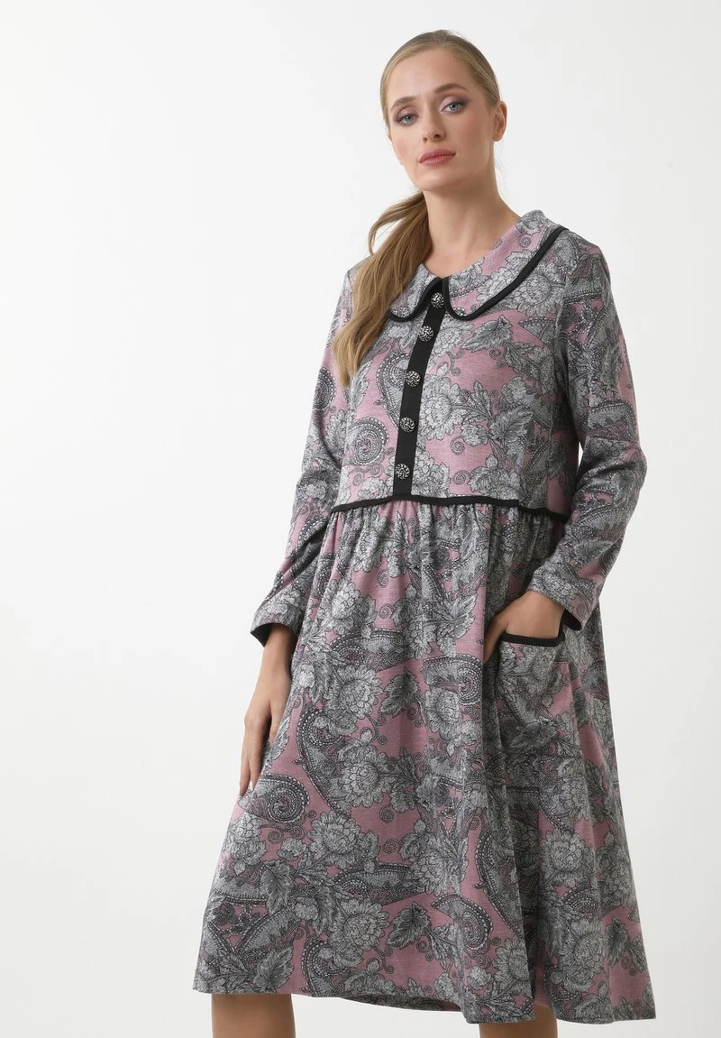 Nuovo di zecca π Madam-T Donna KLEID BELLA - Abito A Camicia - Rosa, Grau π₯°