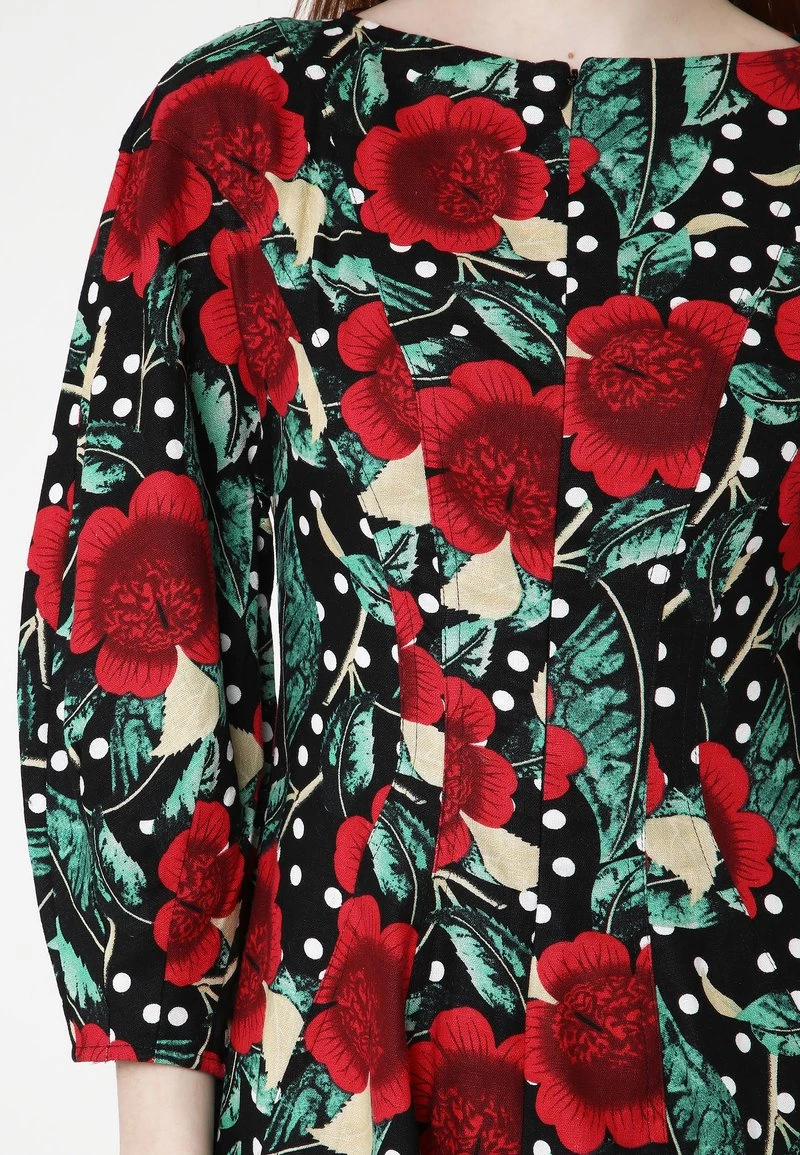 Vendita lampo β Madam-T Donna Vestito Estivo - Schwarz, Rot π - immagine 6