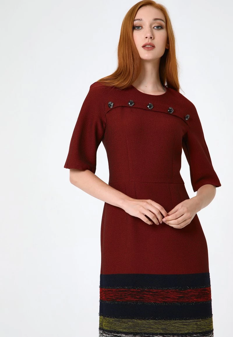 Le migliori recensioni di ❤️ Madam-T Donna NOELLA - Tubino - Wein Rot, Hellgrün 🤩 - immagine 5