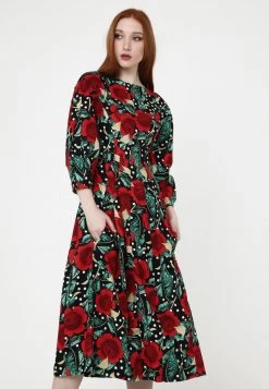 Vendita lampo ⭐ Madam-T Donna Vestito Estivo - Schwarz, Rot 😍