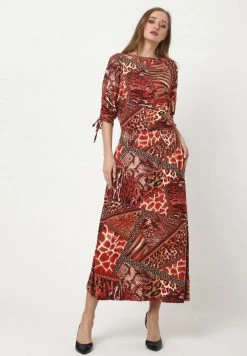 Bilancio π Madam-T Donna VIKARA - Vestito Lungo - Rot, Schwarz π₯