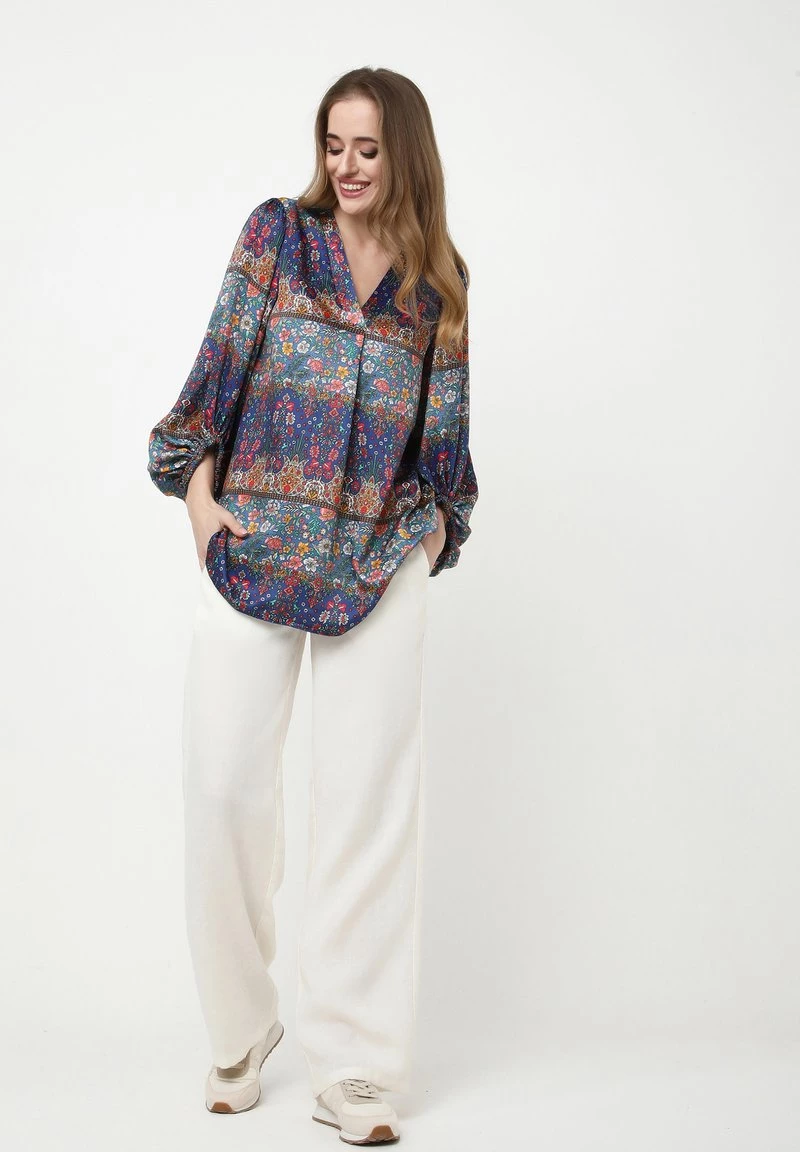 Promo π€© Madam-T Donna EUSTACE - Camicetta - Blau Rot β - immagine 2