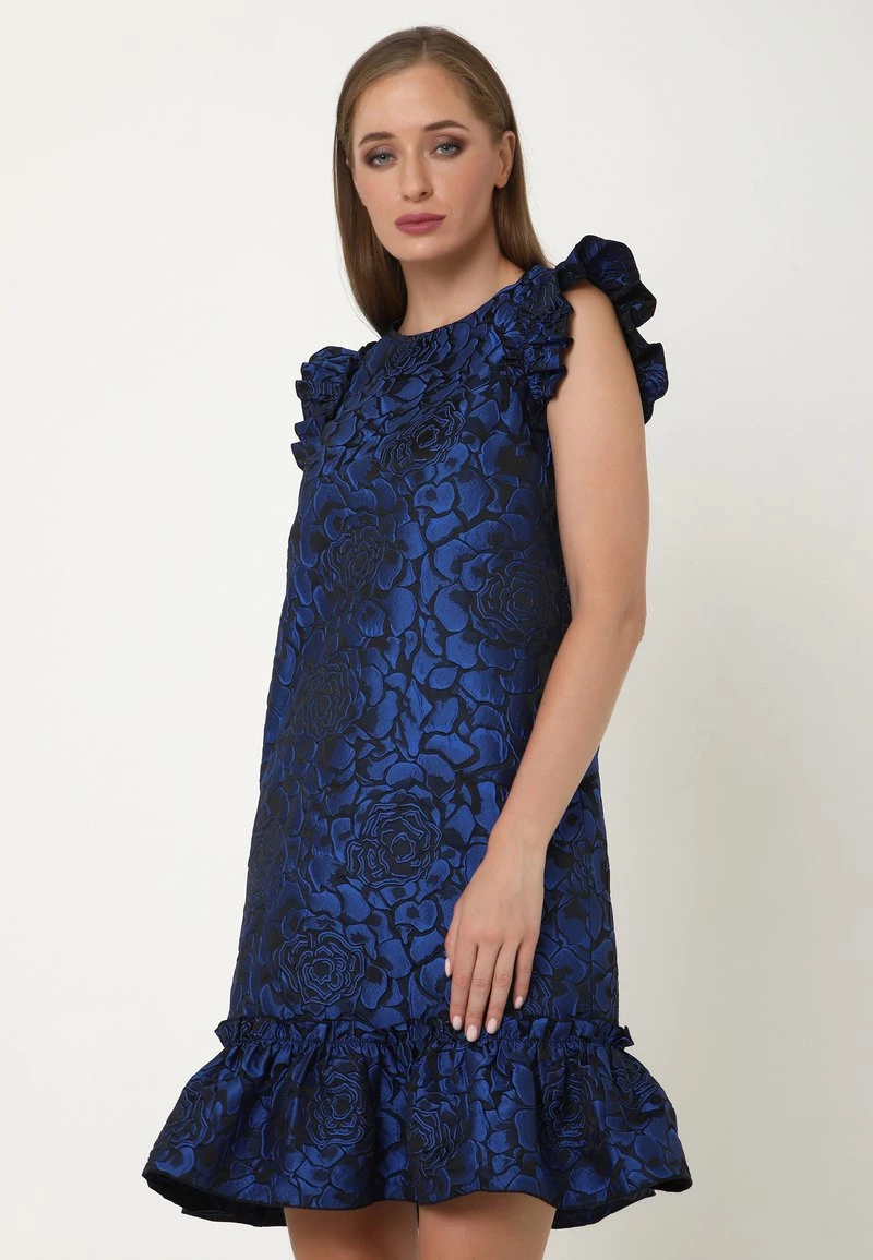 Offerte π Madam-T Donna ALLTAGS GRETA - Vestito Elegante - Schwarz, Indigo π