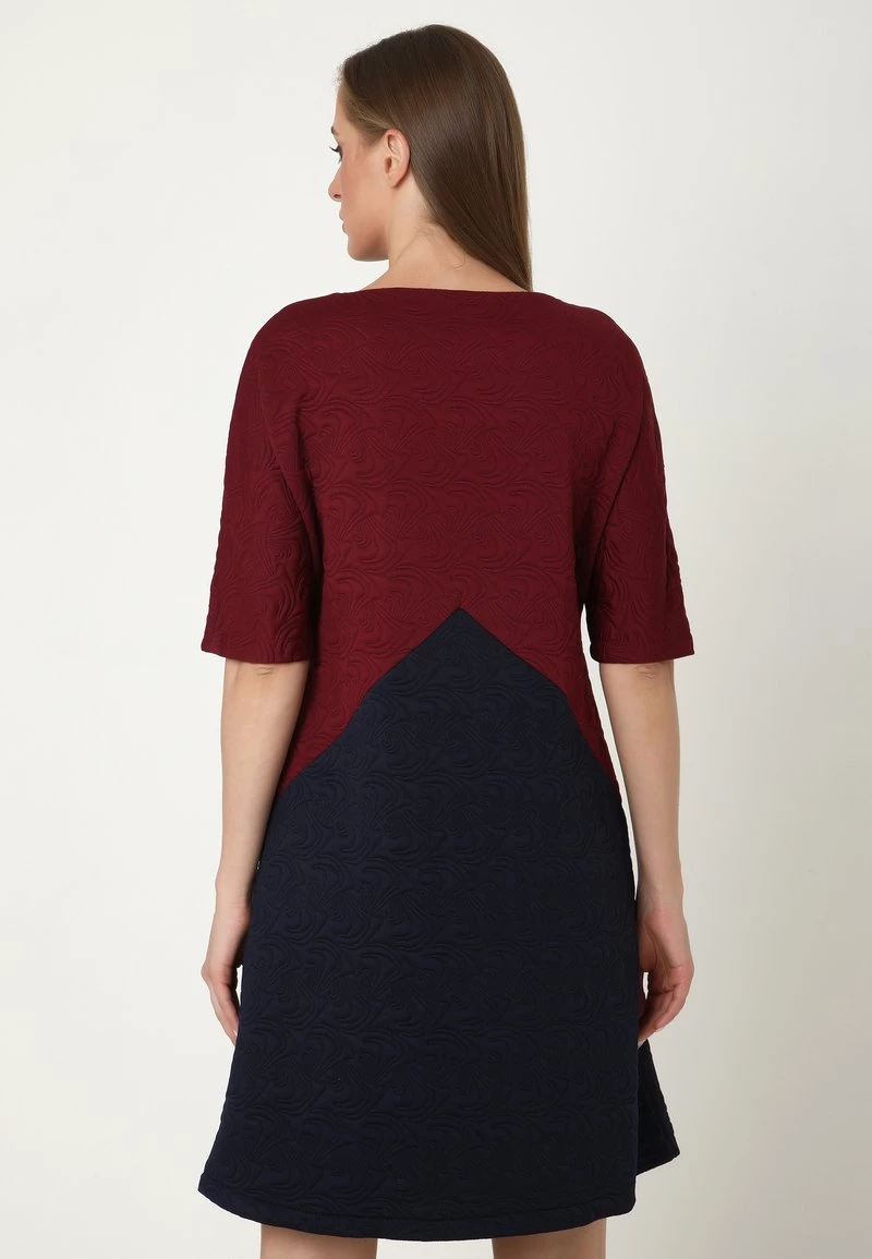 Offerte β Madam-T Donna Vestito Estivo - Wein Rot Blau π - immagine 3