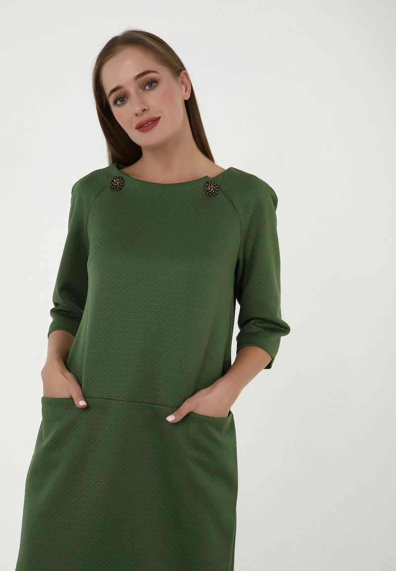 Il più economico ❤️ Madam-T Donna KLEID FERULE - Vestito Estivo - Green 🧨 - immagine 4
