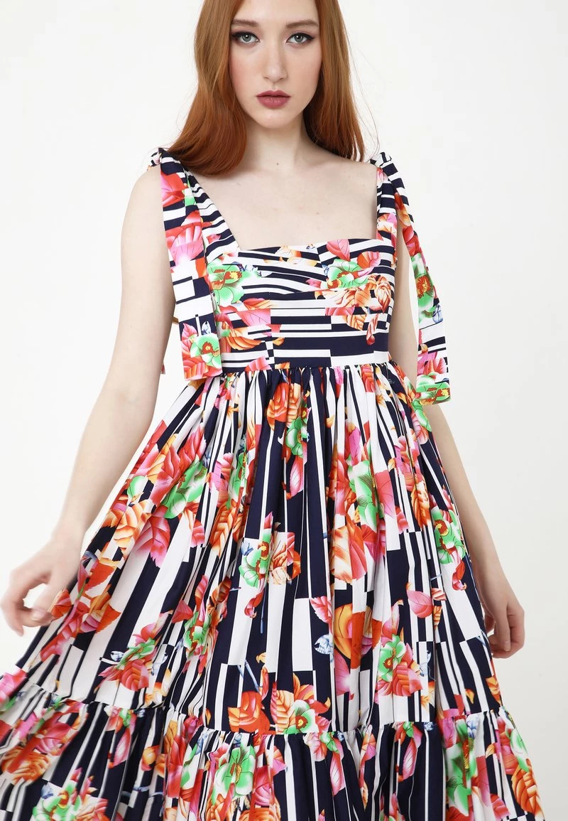 Buono π Madam-T Donna Vestito Estivo - Blau Rosa β - immagine 5