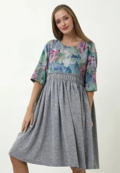 Sconto 🥰 Madam-T Donna KLEID OFELIA - Tubino - Grau ⭐