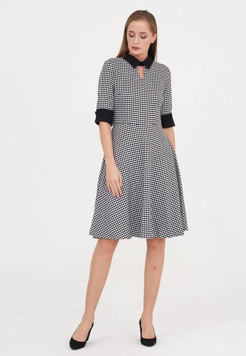 Presa π Madam-T Donna LUFINA - Vestito Estivo - White/black 𧨠- immagine 2