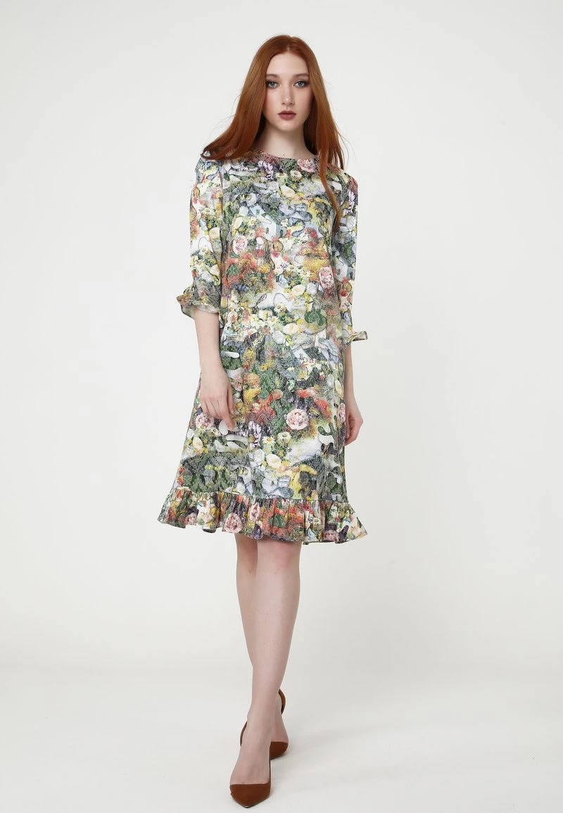 Vendita all'ingrosso β Madam-T Donna Vestito Estivo - Grün Gelb π - immagine 2