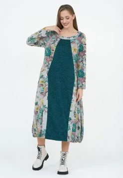 Nuovo di zecca 🛒 Madam-T Donna ROSHELE - Vestito Estivo - Grünes Licht Grün 🛒