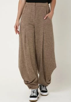 Il più economico 👏 Madam-T Donna AZZERA - Pantaloni - Dunkel-beige ❤️