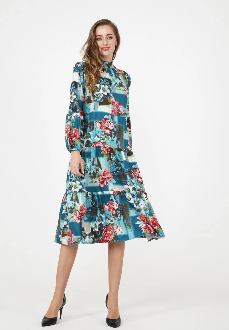 Offerte π Madam-T Donna PAOLINA - Vestito Estivo - Aqua Rot π - immagine 4