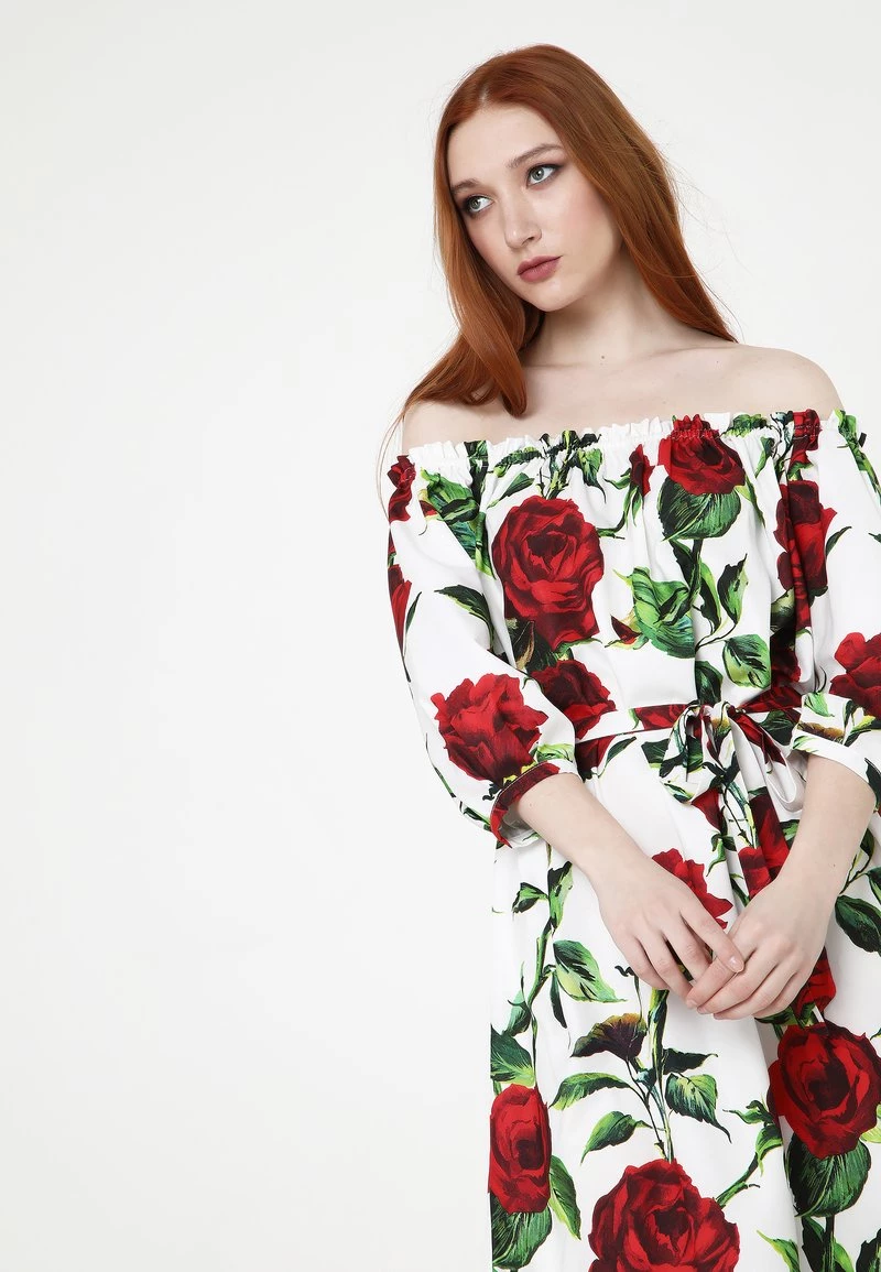 Sconto π Madam-T Donna GREENELLA - Vestito Estivo - Milchig, Rot π - immagine 5