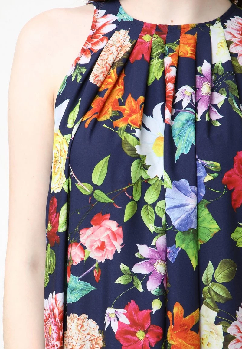 Nuovo di zecca π Madam-T Donna FAVIA - Vestito Estivo - Blau/koralle π - immagine 7