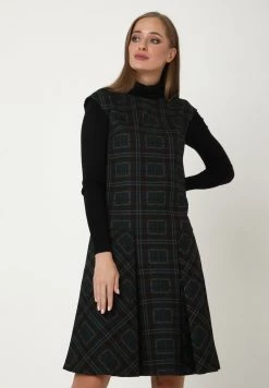 Nuovo di zecca 😉 Madam-T Donna GASCONA - Vestito Estivo - Schwarz/grün 😀