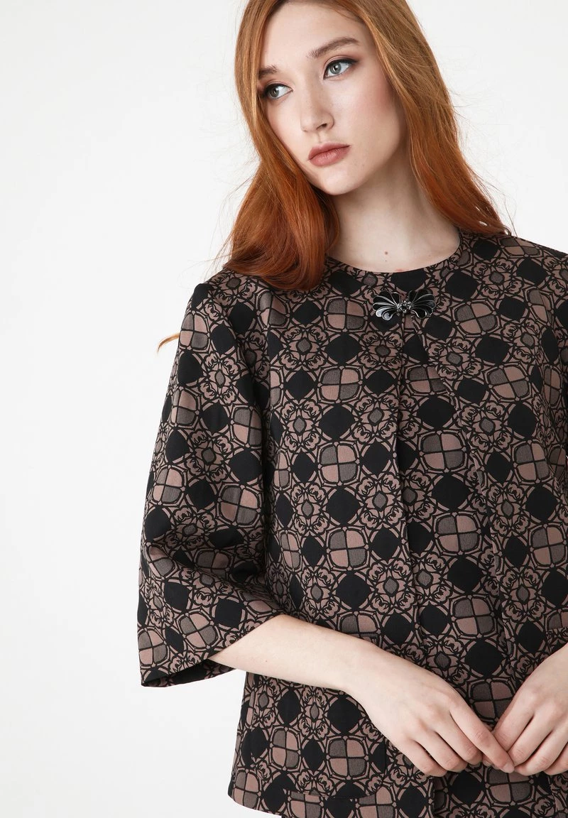 Vendita all'ingrosso π₯ Madam-T Donna Giubbotto Bomber - Schwarz/ Beige π - immagine 4