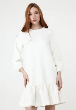 A buon mercato 🤩 Madam-T Donna FIKERA - Vestito Estivo - Milchig 💯