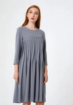 Vendita all'ingrosso 🤩 Madam-T Donna SNURA - Vestito Estivo - Hellgrau 🔔